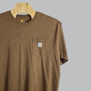 Carhartt Mens 2XL Brown Pocket T Shirt K87 Original‎ Fit Short Sleeve Tee
